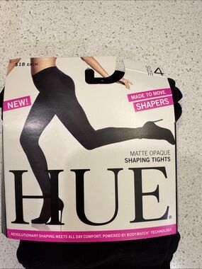 HUE Matte Opaque Shaping Tights - Black